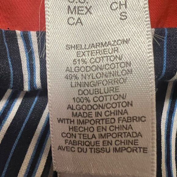 Liz Claiborne orange rain jacket with snap closures Sz S - Picture 6 of 8